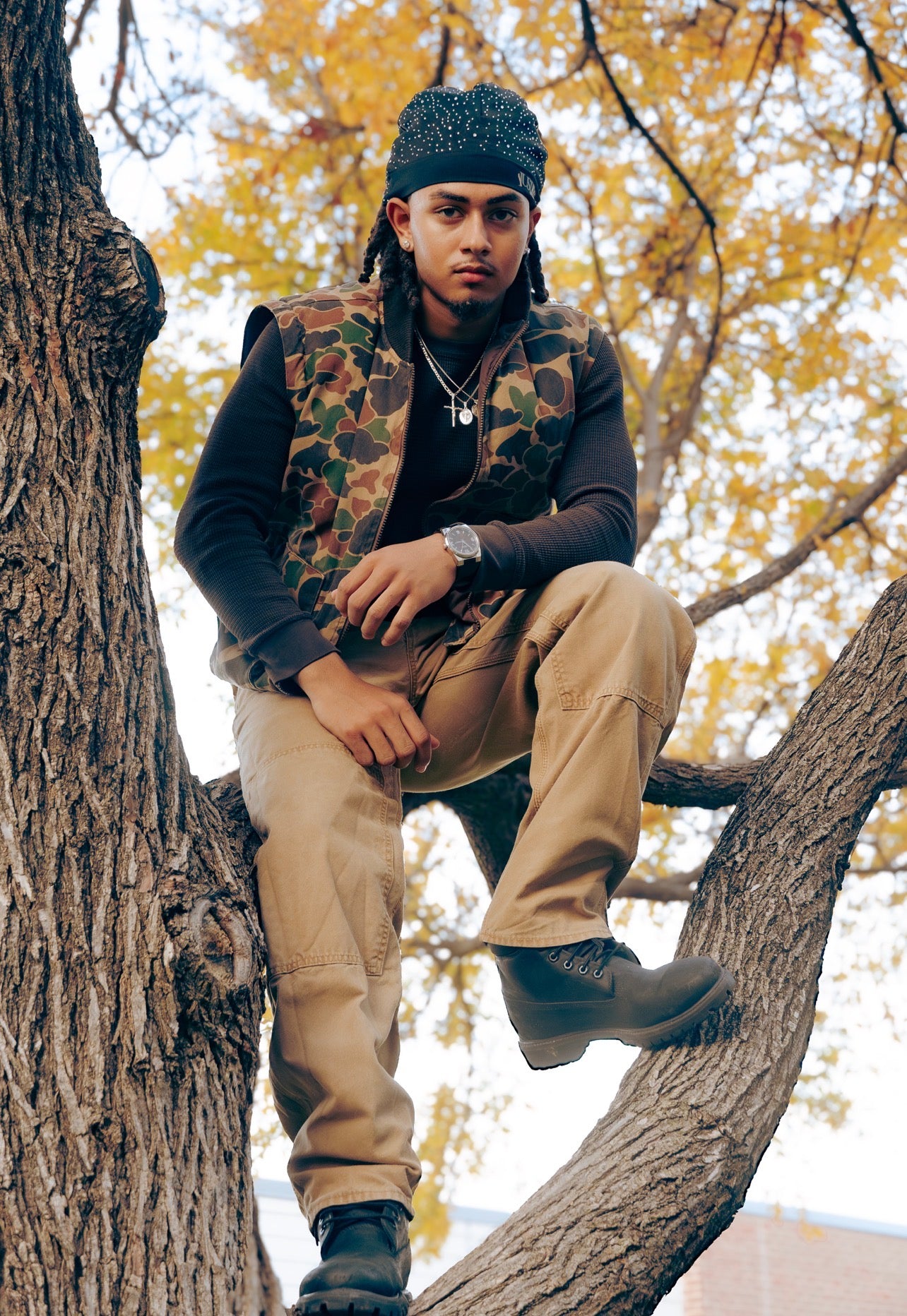 JusDidIt Rhinestone Satin Cap